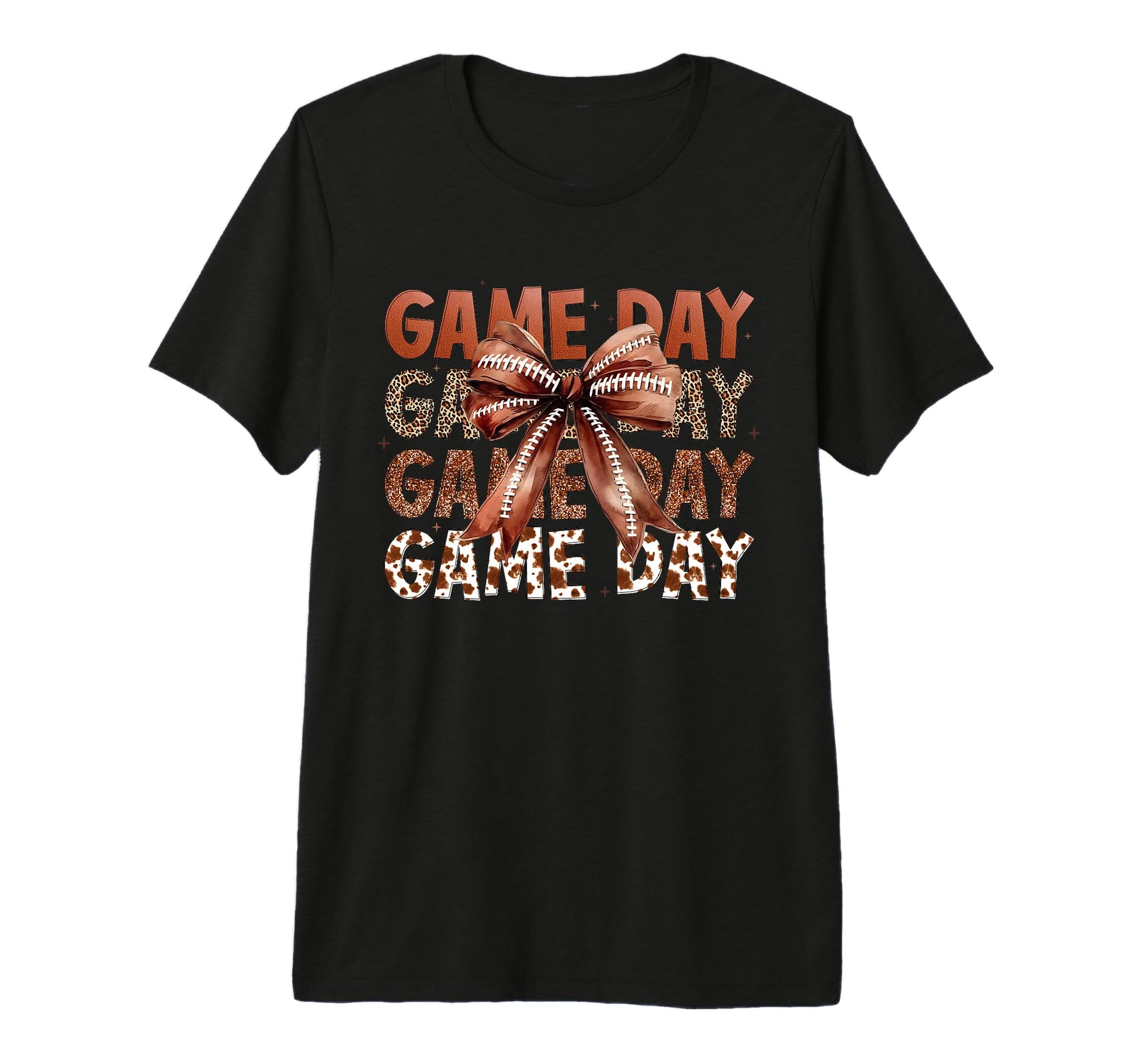 Football Lover Coquette Bow Game Day Fan T-Shirt - Graphic Print Men Women - T-Shirt, Sweatshirt, Hoodie