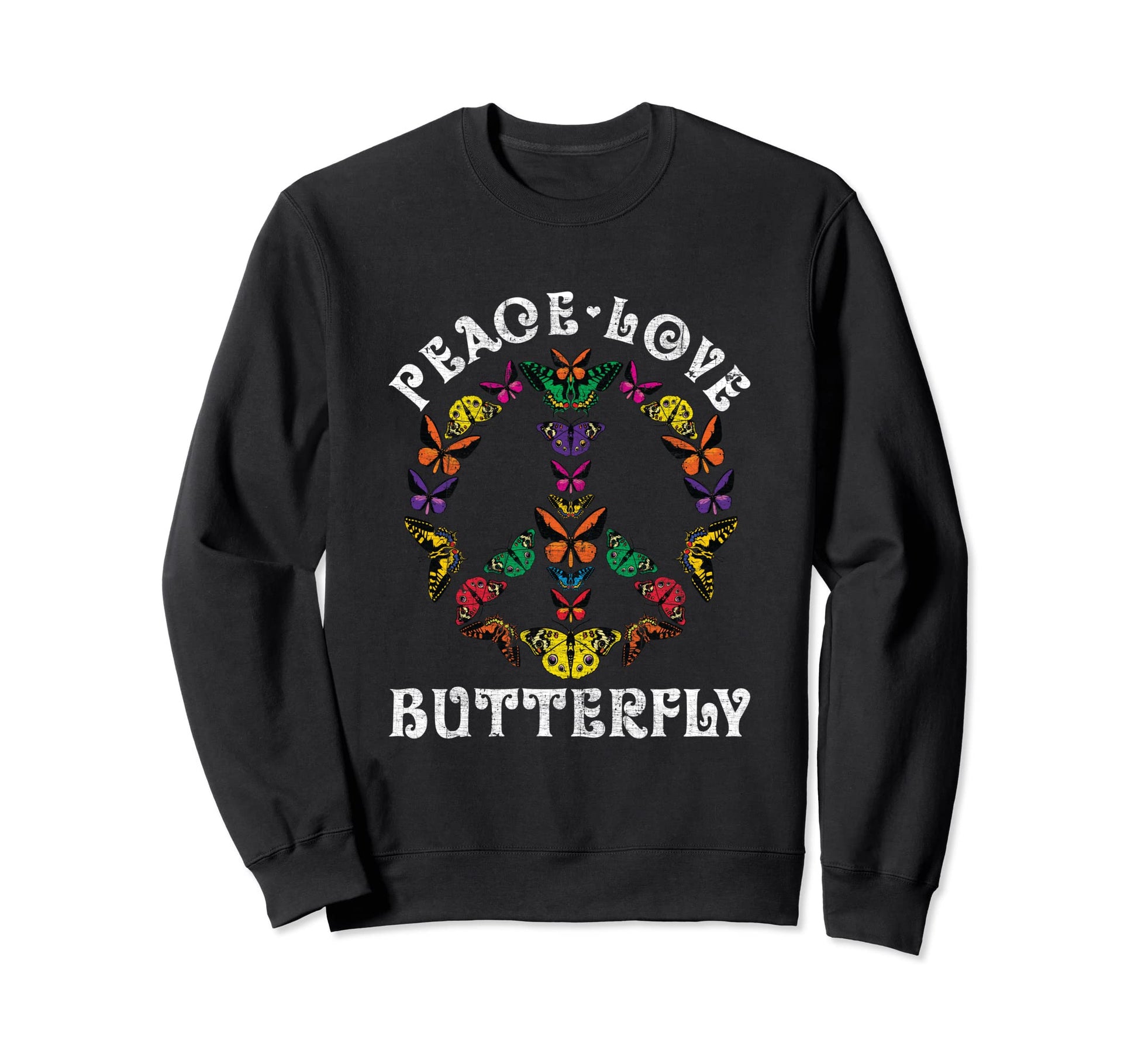 Peace Love Butterfly Equality Sweatshirt - Aesthetic Graphic Men Women - T-Shirt, Sweatshirt, Hoodie
