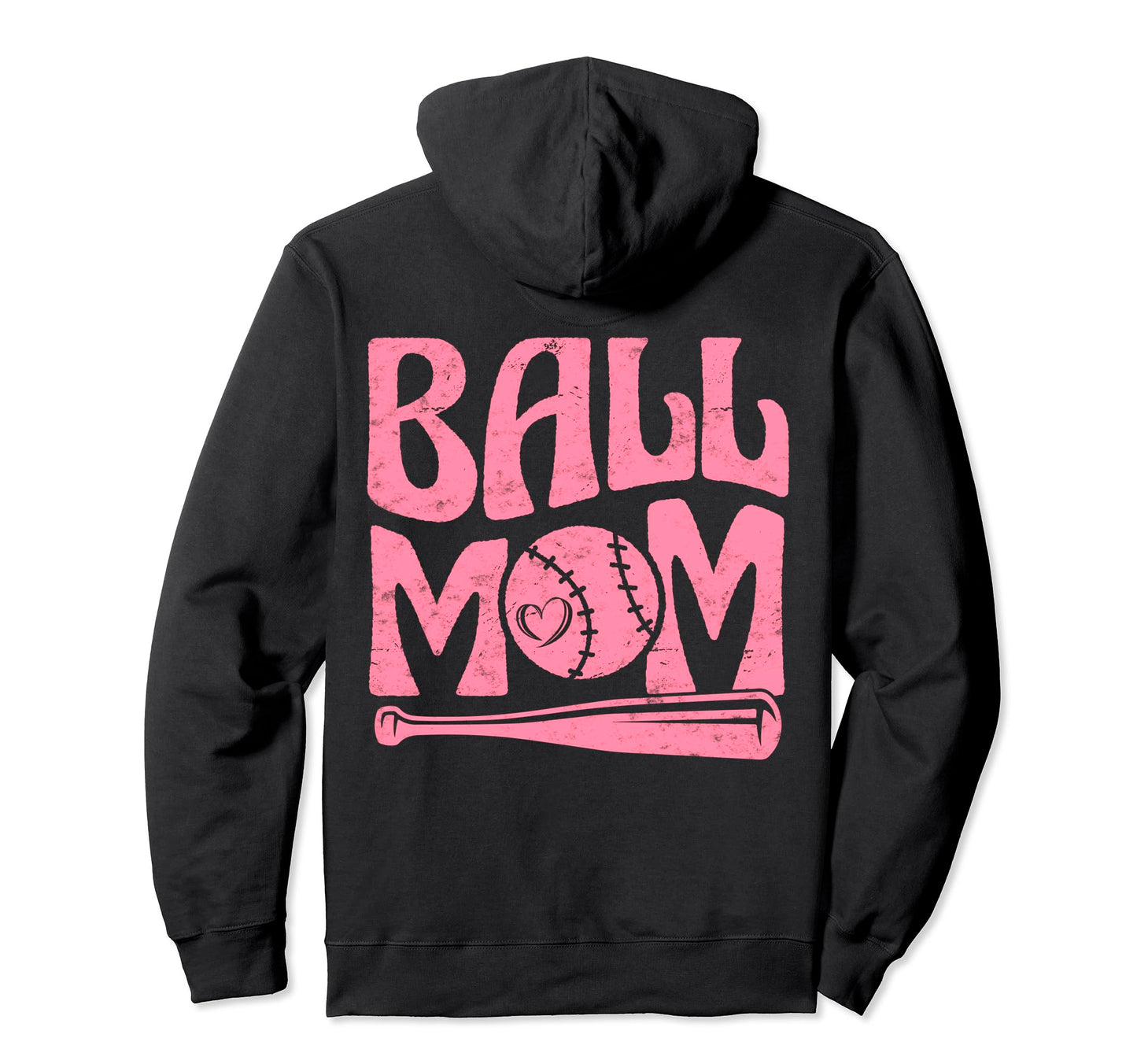 Baseball Mom Pride Heart And Bat Love Hoodie - Aesthetic Graphic Unisex - T-Shirt, Sweatshirt, Hoodie