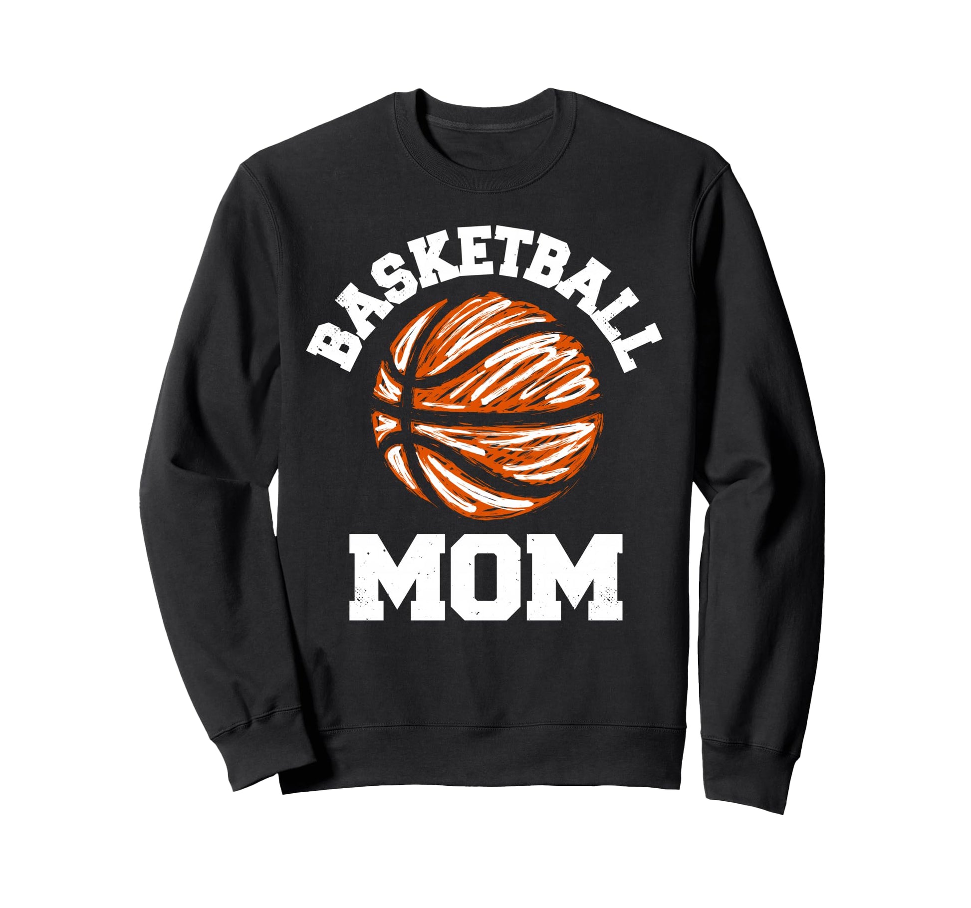 Basketball Mom Distressed Funny Sport Sweatshirt - Minimalist Print Unisex - T-Shirt, Sweatshirt, Hoodie