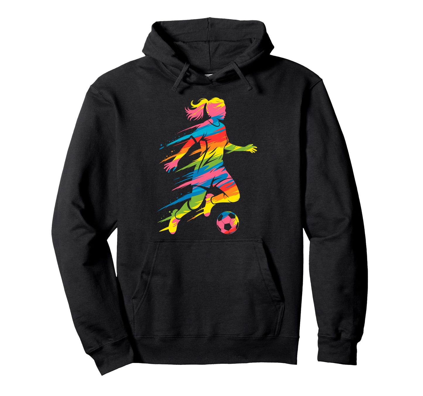 Colorful Funny Soccer Fan Dad Mom Game Hoodie - Graphic Print Men Women - T-Shirt, Sweatshirt, Hoodie