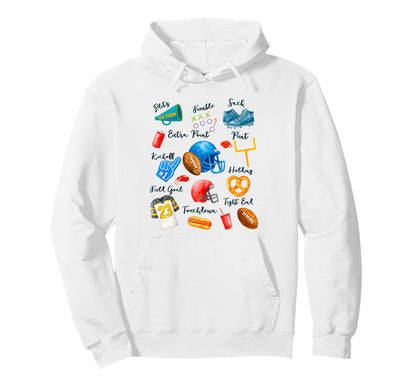 Football Player Touchdown Game Day Hoodie - Aesthetic Graphic Men Women - T-Shirt, Sweatshirt, Hoodie