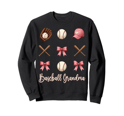 Baseball Grandma Funny Coquette Sweatshirt - Streetwear Style Men Women - T-Shirt, Sweatshirt, Hoodie