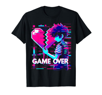 Sad Anime Gamer Japanese Vaporwave T-Shirt - Unique Graphic Men Women - T-Shirt, Sweatshirt, Hoodie