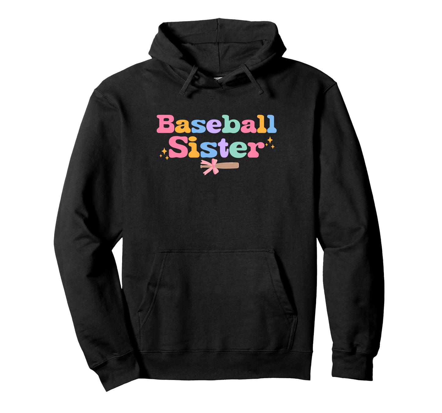 Baseball Sister Coquette Bow Baseball Hoodie - Fun Novelty Design Unisex - T-Shirt, Sweatshirt, Hoodie