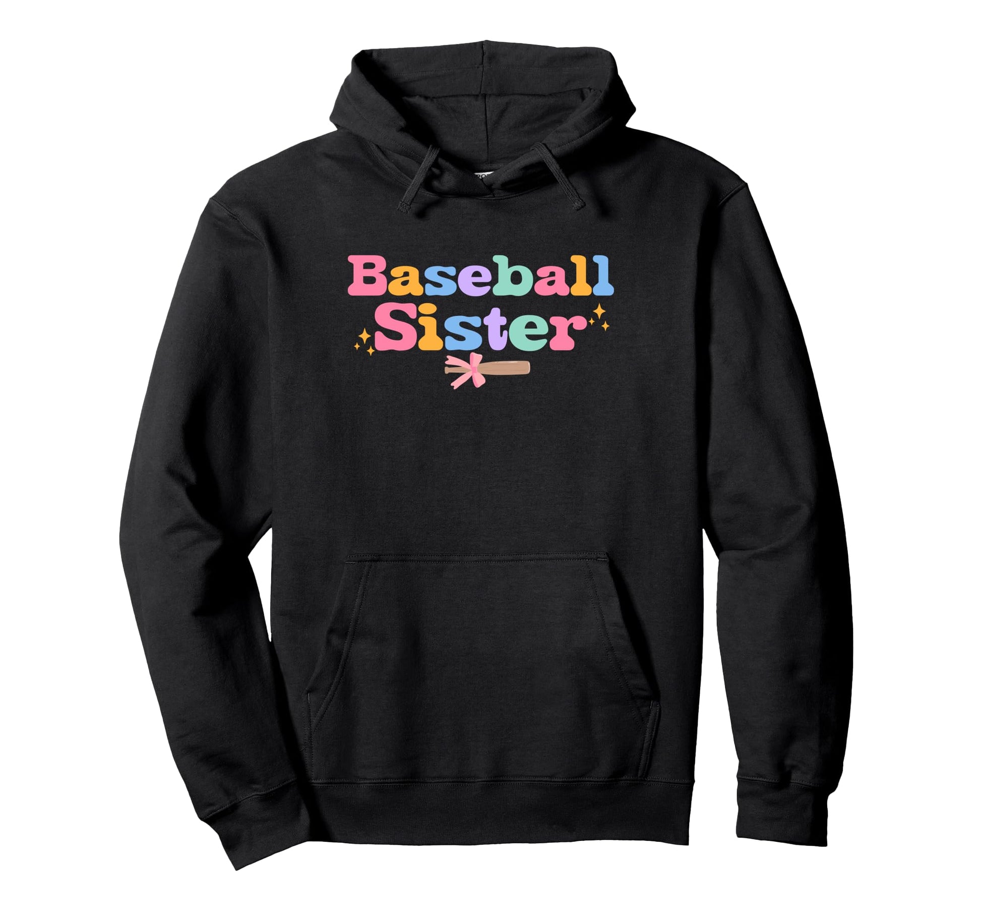Baseball Sister Coquette Bow Baseball Hoodie - Fun Novelty Design Unisex - T-Shirt, Sweatshirt, Hoodie
