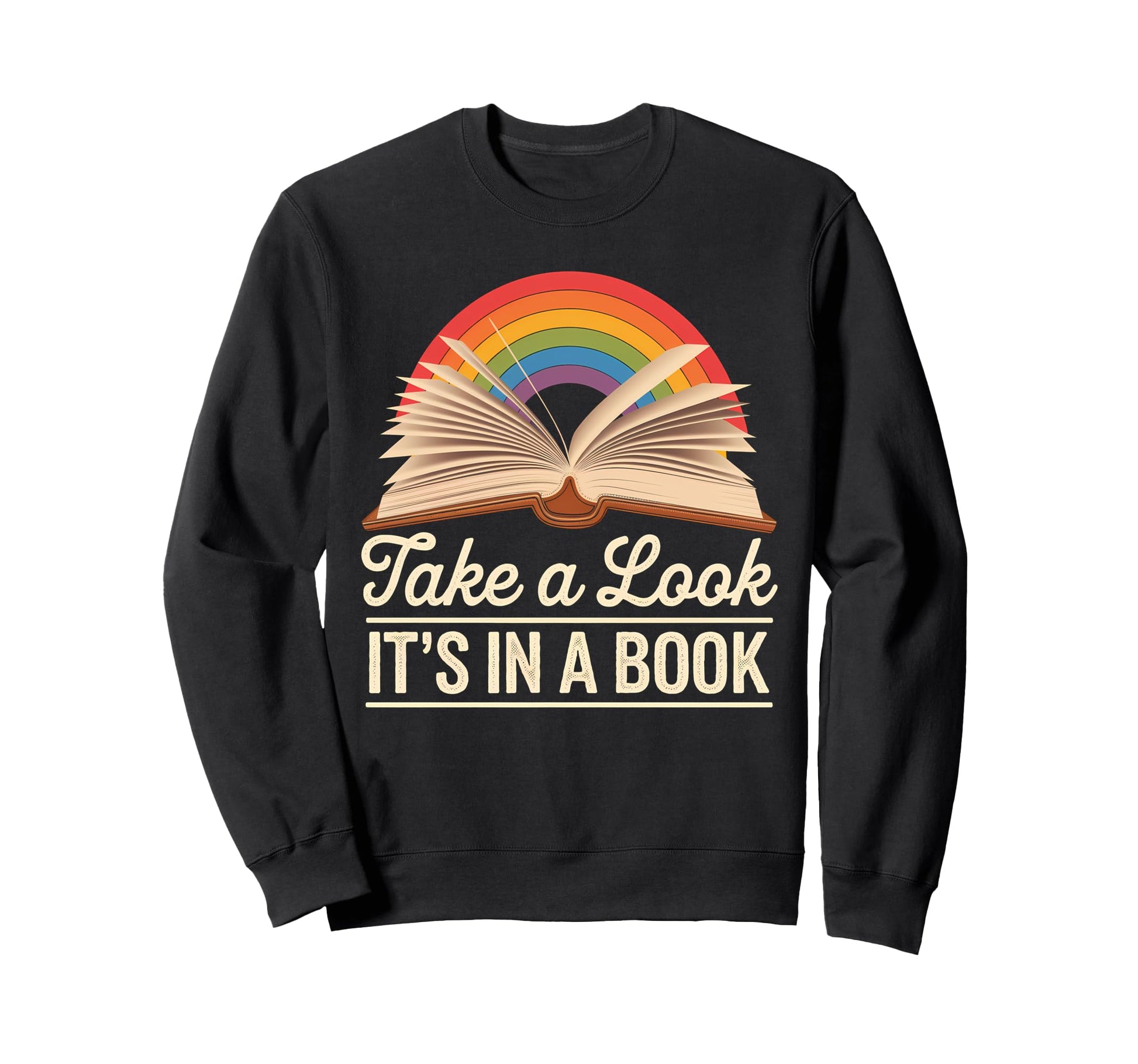 Rainbow Book Book Reader Or Sweatshirt - Aesthetic Graphic for Adults - T-Shirt, Sweatshirt, Hoodie