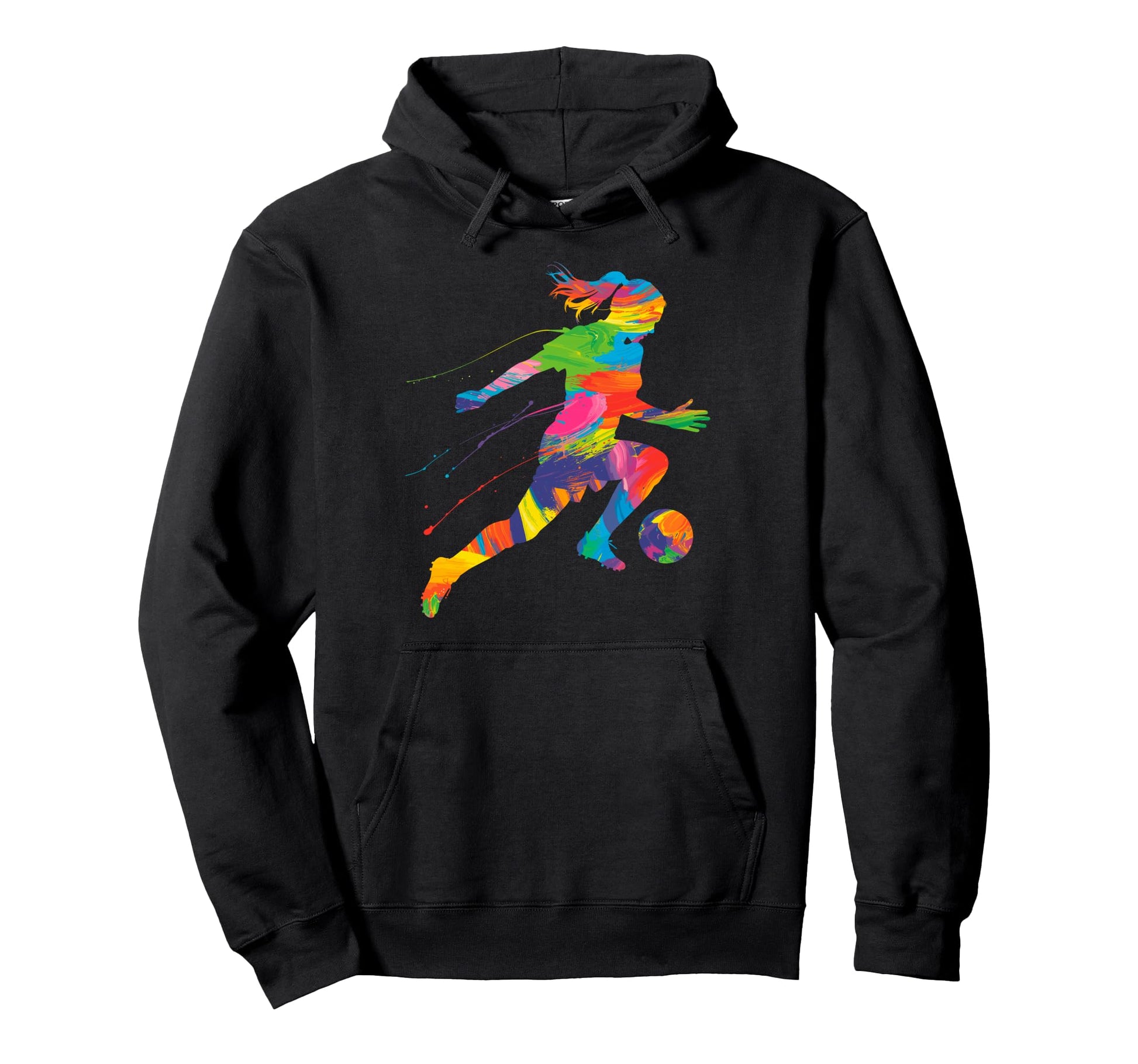 Colorful Funny Soccer Player Fan Dad Mom Hoodie - Trendy Graphic Men Women - T-Shirt, Sweatshirt, Hoodie