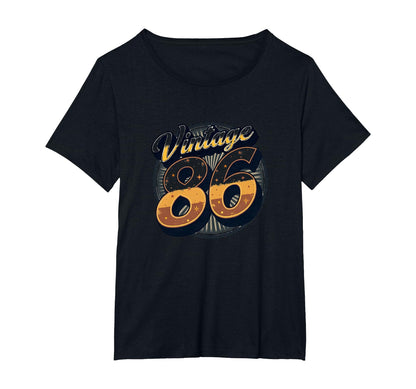 86 Birthday Gift Art Womens Plus T-Shirt - Minimalist Print for Adults - T-Shirt, Sweatshirt, Hoodie
