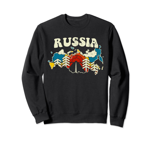 Russia Russian Country Rainbow 70S Sweatshirt - Graphic Print for Adults - T-Shirt, Sweatshirt, Hoodie