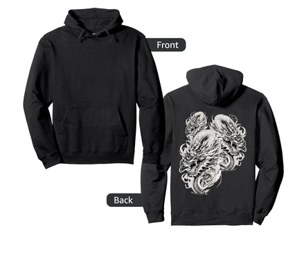 Chinese Dragon Dragon Grunge Aesthetic Hoodie - Custom Art Print Men Women - T-Shirt, Sweatshirt, Hoodie