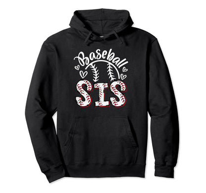 Baseball Sister Baseball Little Sis Hoodie - Novelty Apparel Men Women - T-Shirt, Sweatshirt, Hoodie