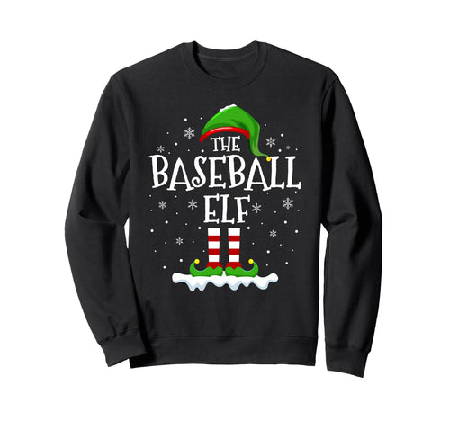 Baseball Elf Squad Family Matching Sweatshirt - Graphic Print for Adults - T-Shirt, Sweatshirt, Hoodie
