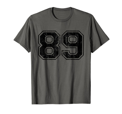 Number 89 Varsity Distressed Sport T-Shirt - Aesthetic Graphic Men Women - T-Shirt, Sweatshirt, Hoodie