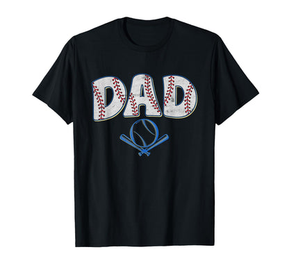 Baseball Dad Happy Fathers Day T-Shirt - Unique Graphic for Adults - T-Shirt, Sweatshirt, Hoodie