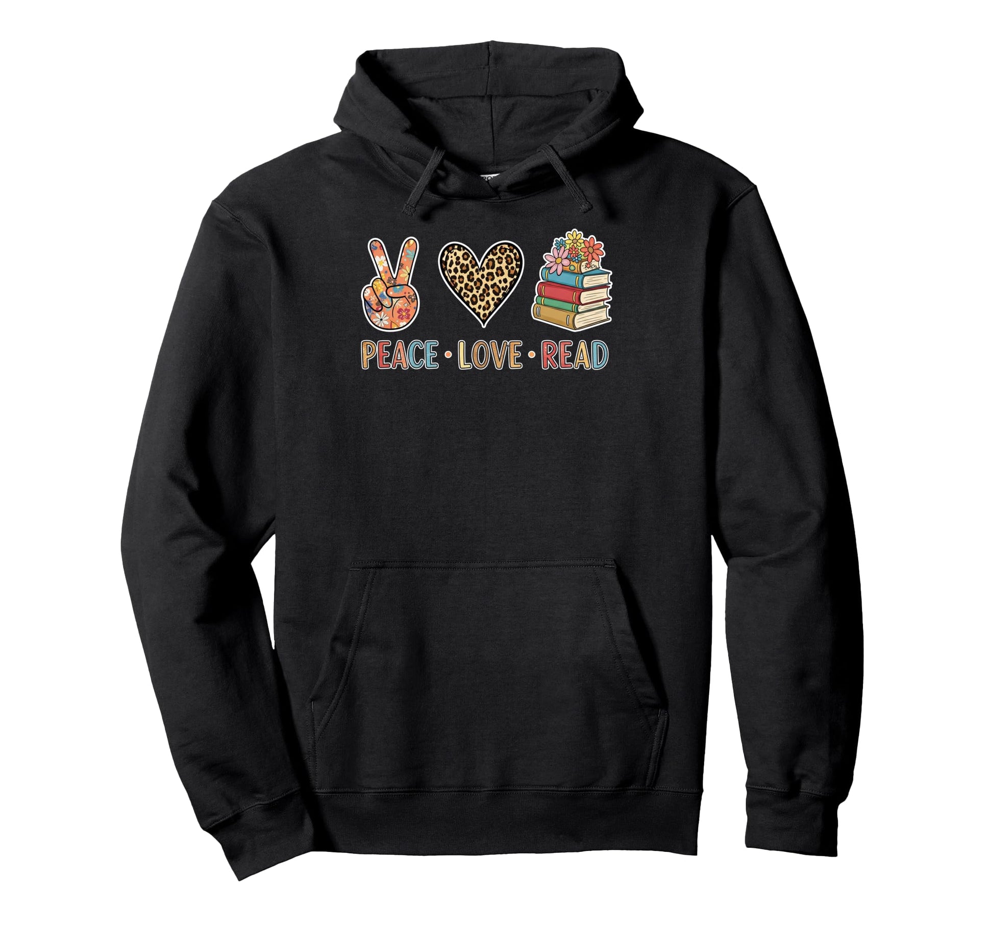 Book And Reading Loves Peace Love Read Hoodie - Custom Art Print Unisex - T-Shirt, Sweatshirt, Hoodie