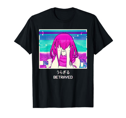 Emo Anime Japanese Vaporwave T-Shirt - Fun Novelty Design for Adults - T-Shirt, Sweatshirt, Hoodie