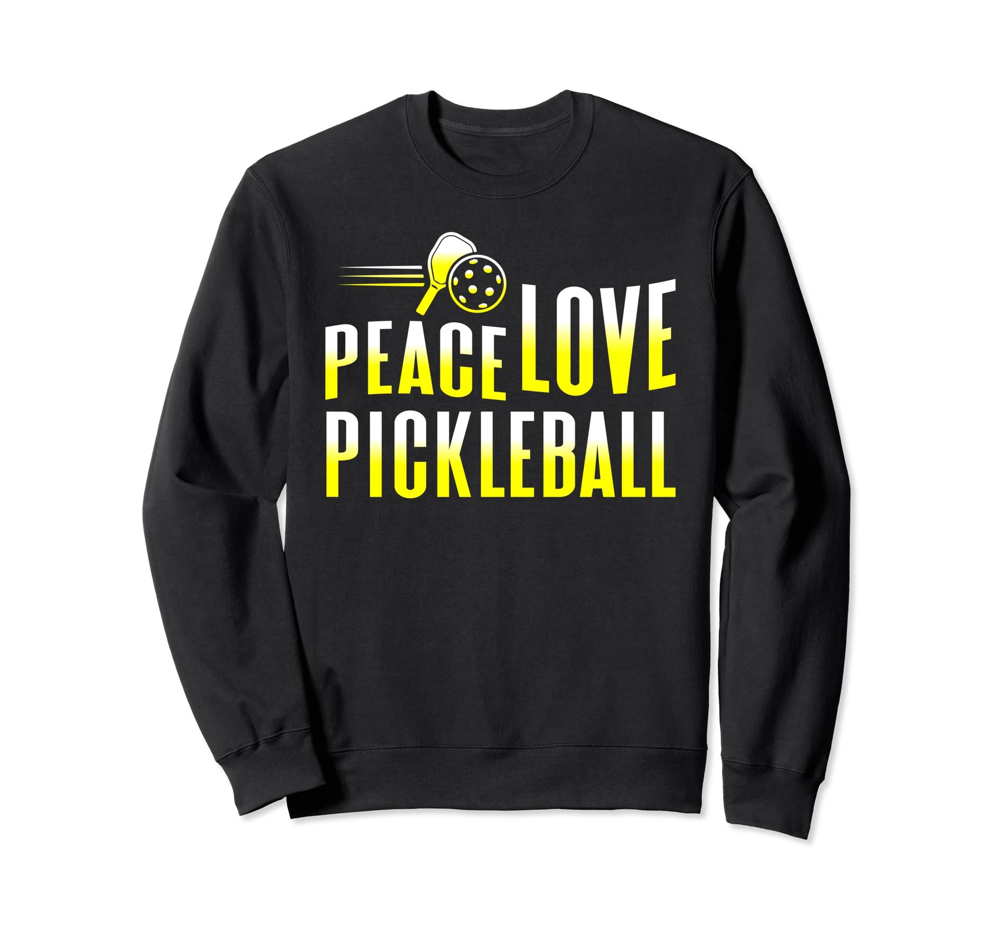 Peace Love Pickleball Pickleball Sweatshirt - Graphic Print for Adults - T-Shirt, Sweatshirt, Hoodie