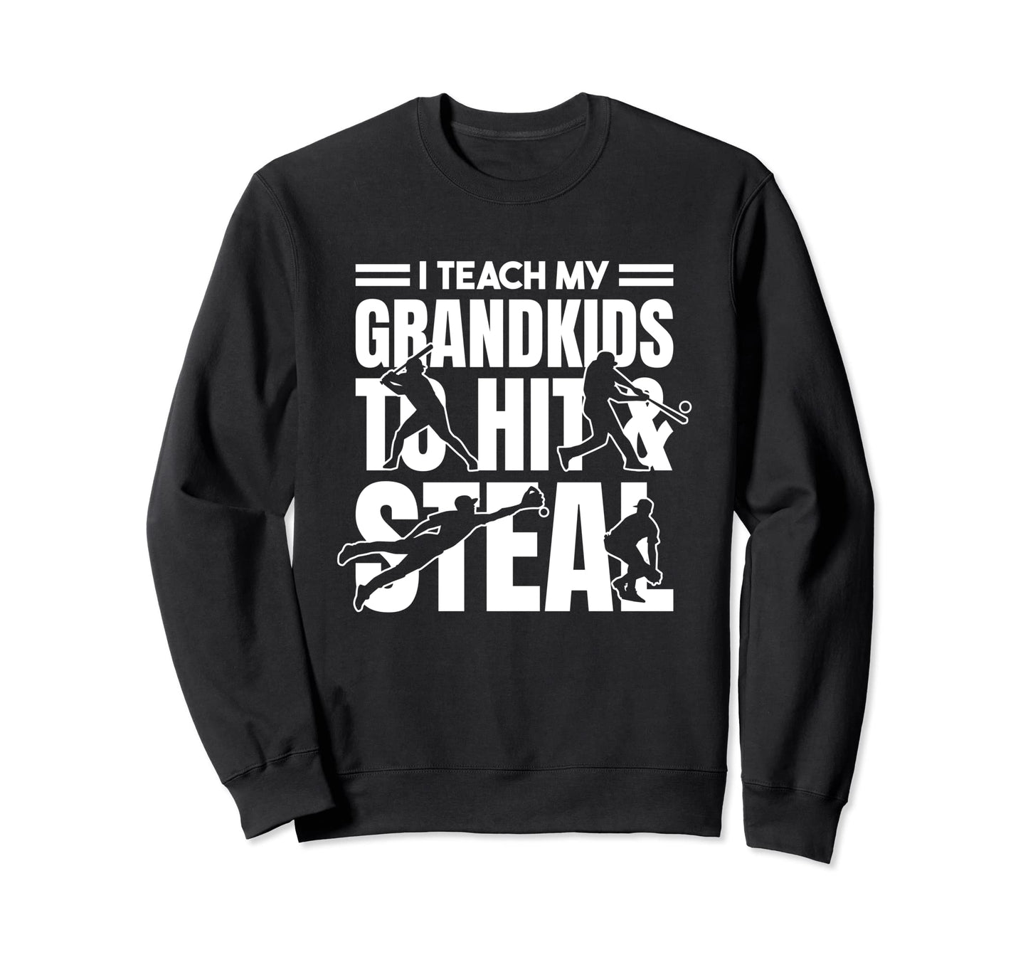 Baseball Grandpa I Teach My Sweatshirt - Custom Art Print Men Women - T-Shirt, Sweatshirt, Hoodie