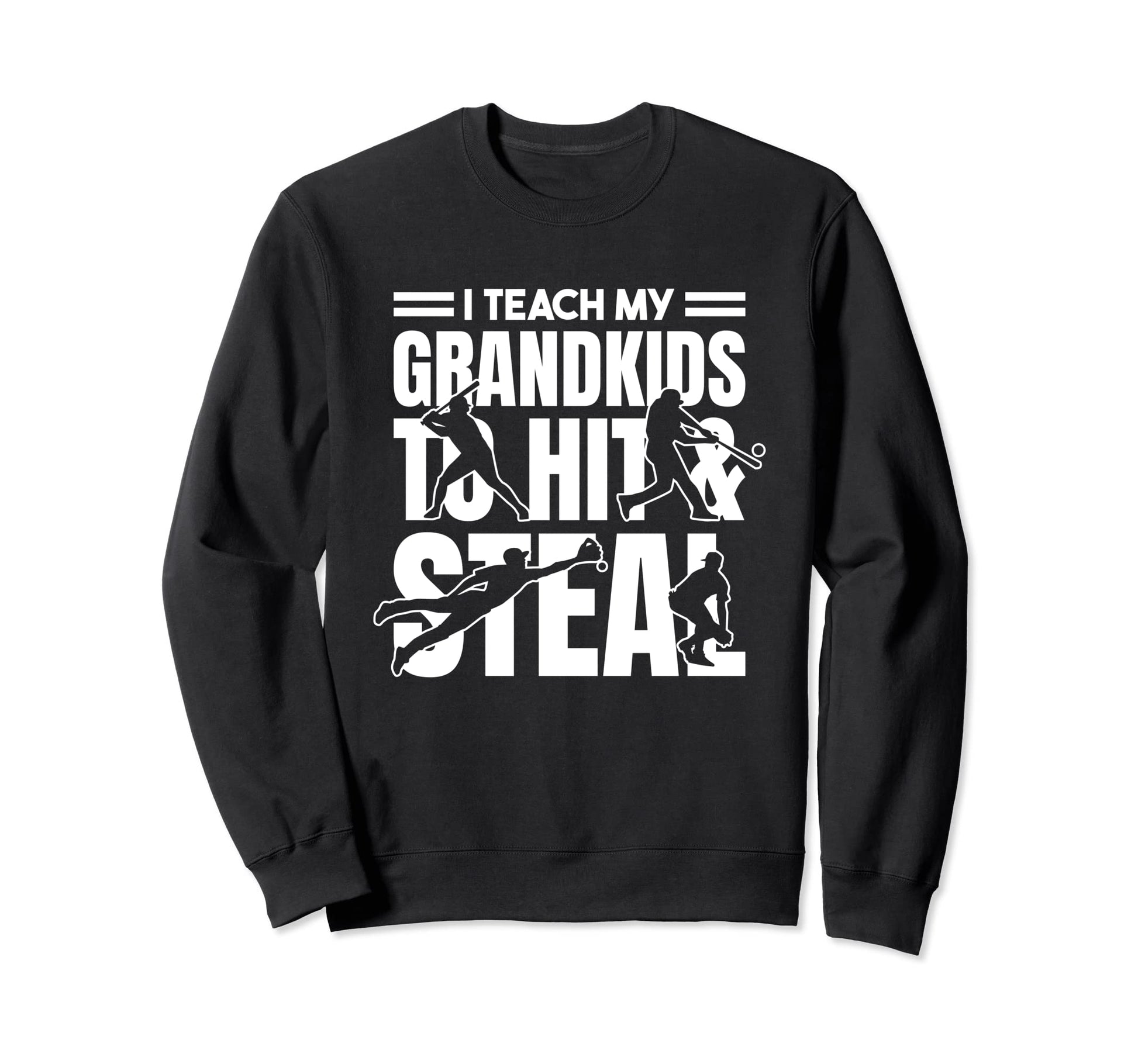 Baseball Grandpa I Teach My Sweatshirt - Custom Art Print Men Women - T-Shirt, Sweatshirt, Hoodie
