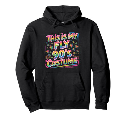 90S Costume Funny Halloween Rainbow Hoodie - Trendy Graphic for Adults - T-Shirt, Sweatshirt, Hoodie