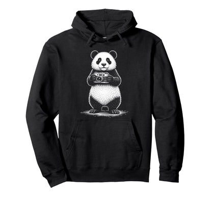 Panda Photographer Camera Photography Hoodie - Trendy Graphic Men Women - T-Shirt, Sweatshirt, Hoodie