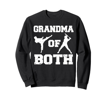 Grandma Both Funny Baseball And Sweatshirt - Unique Graphic Men Women - T-Shirt, Sweatshirt, Hoodie
