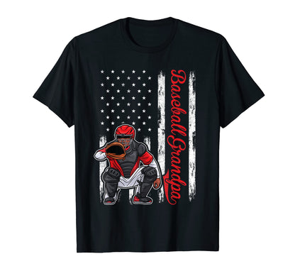 Catcher Baseball Baseball Grandpa T-Shirt - Graphic Print Men Women - T-Shirt, Sweatshirt, Hoodie