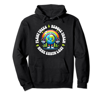 Earth Floral And Rainbow Earth Day 2024 Hoodie - Graphic Print Unisex - T-Shirt, Sweatshirt, Hoodie