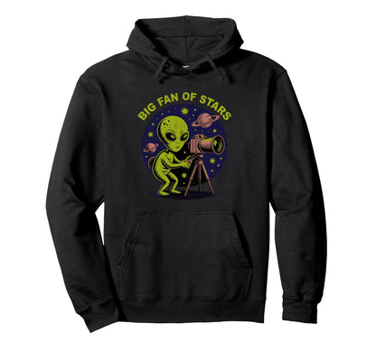 Funny Alien Astronomy Astrophotography Hoodie - Minimalist Print Unisex - T-Shirt, Sweatshirt, Hoodie