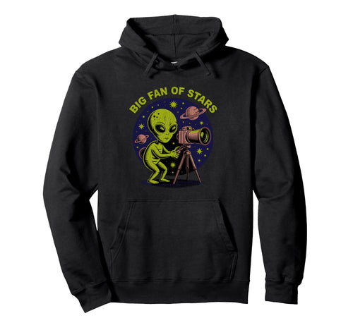 Funny Alien Astronomy Astrophotography Hoodie - Minimalist Print Unisex - T-Shirt, Sweatshirt, Hoodie