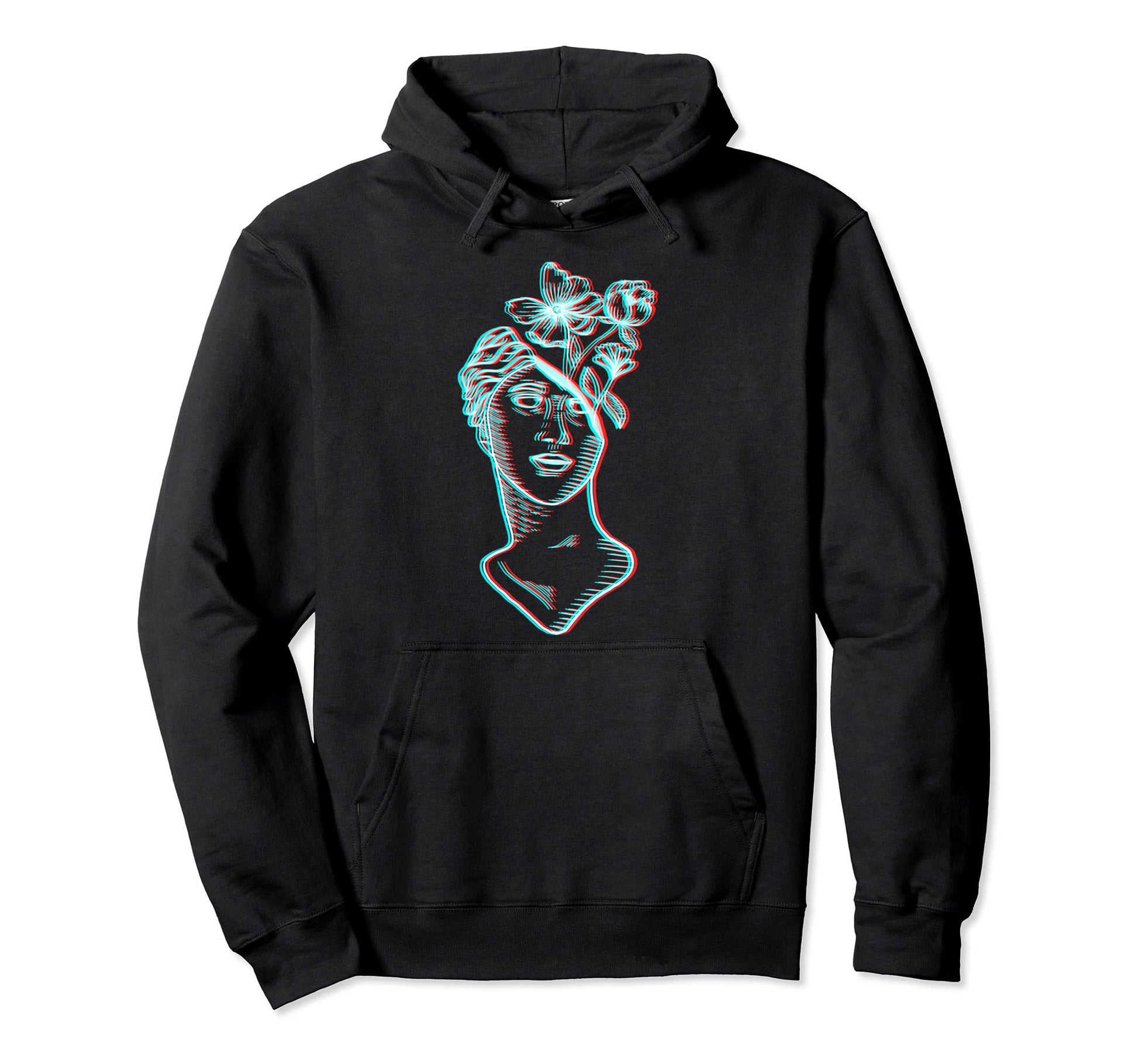 80S 90S Vaporwave Aesthetic Flower Hoodie - Minimalist Print Men Women - T-Shirt, Sweatshirt, Hoodie
