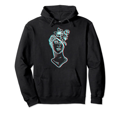 80S 90S Vaporwave Aesthetic Flower Hoodie - Minimalist Print Men Women - T-Shirt, Sweatshirt, Hoodie