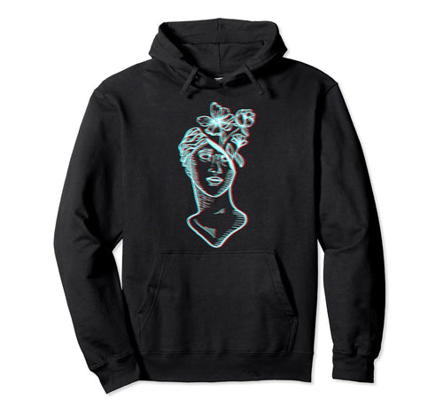 80S 90S Vaporwave Aesthetic Flower Hoodie - Minimalist Print Men Women - T-Shirt, Sweatshirt, Hoodie