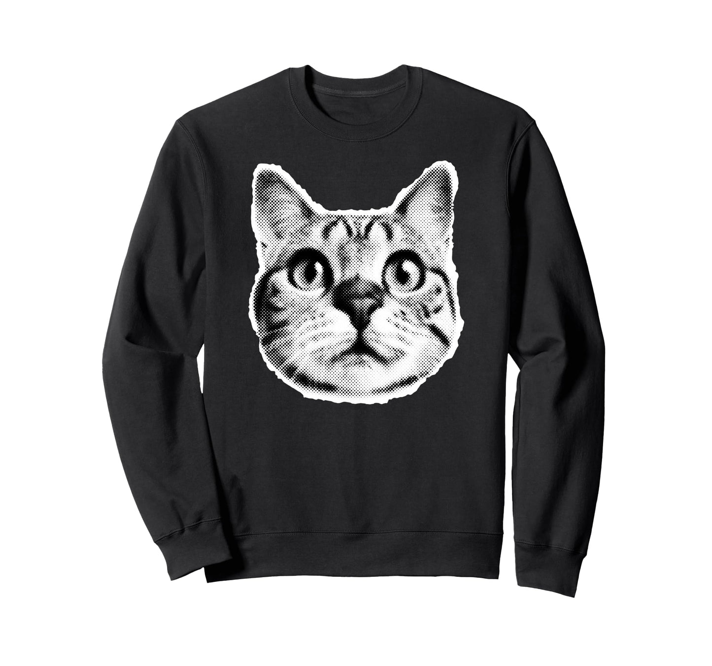 Grunge Emo 2000S Aesthetic Cat Sweatshirt - Novelty Apparel for Adults - T-Shirt, Sweatshirt, Hoodie