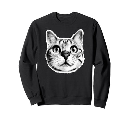 Grunge Emo 2000S Aesthetic Cat Sweatshirt - Novelty Apparel for Adults - T-Shirt, Sweatshirt, Hoodie