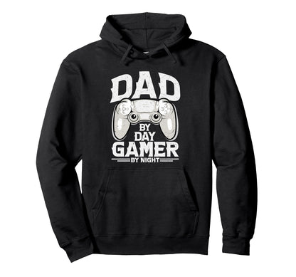 Dad Day Gamer Night Nerdy Father Hoodie - Graphic Print for Adults - T-Shirt, Sweatshirt, Hoodie