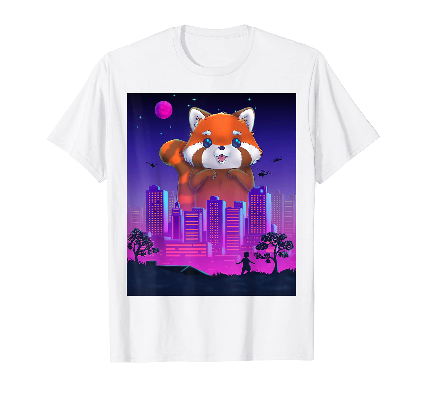 Giant Red Panda Vaporwave Synthwave T-Shirt - Streetwear Style Men Women - T-Shirt, Sweatshirt, Hoodie