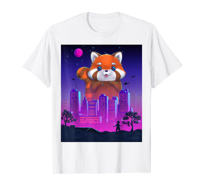 Giant Red Panda Vaporwave Synthwave T-Shirt - Streetwear Style Men Women - T-Shirt, Sweatshirt, Hoodie