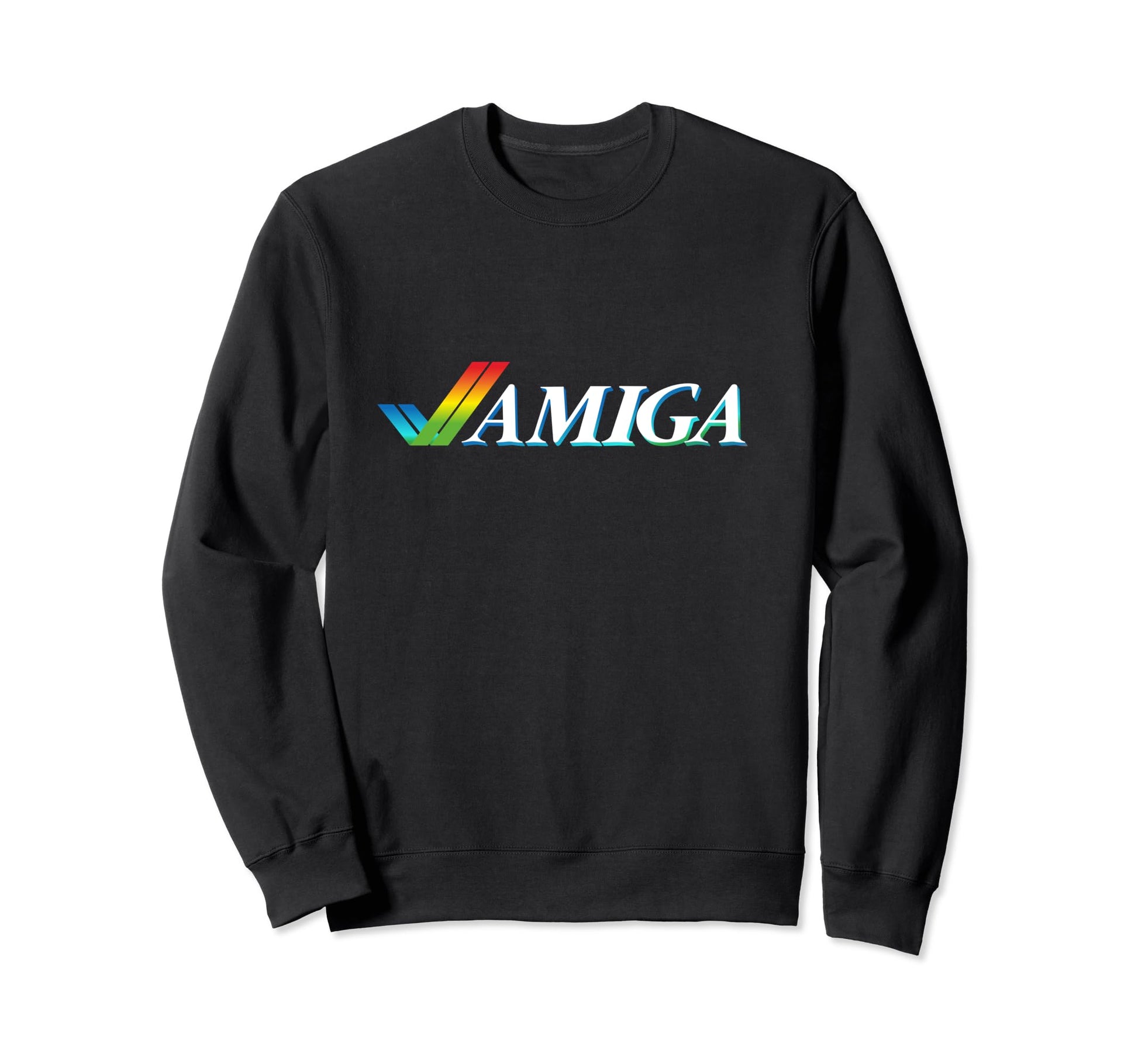 Amiga Tick White Rainbow Computer Sweatshirt - Fun Novelty Design Unisex - T-Shirt, Sweatshirt, Hoodie