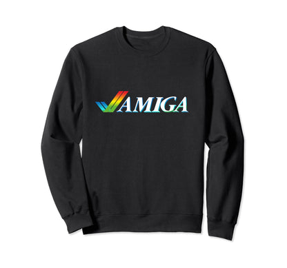 Amiga Tick White Rainbow Computer Sweatshirt - Fun Novelty Design Unisex - T-Shirt, Sweatshirt, Hoodie