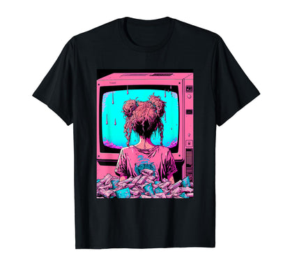 Watcher Japanese Vaporwave Aesthetic T-Shirt - Custom Art Print Unisex - T-Shirt, Sweatshirt, Hoodie