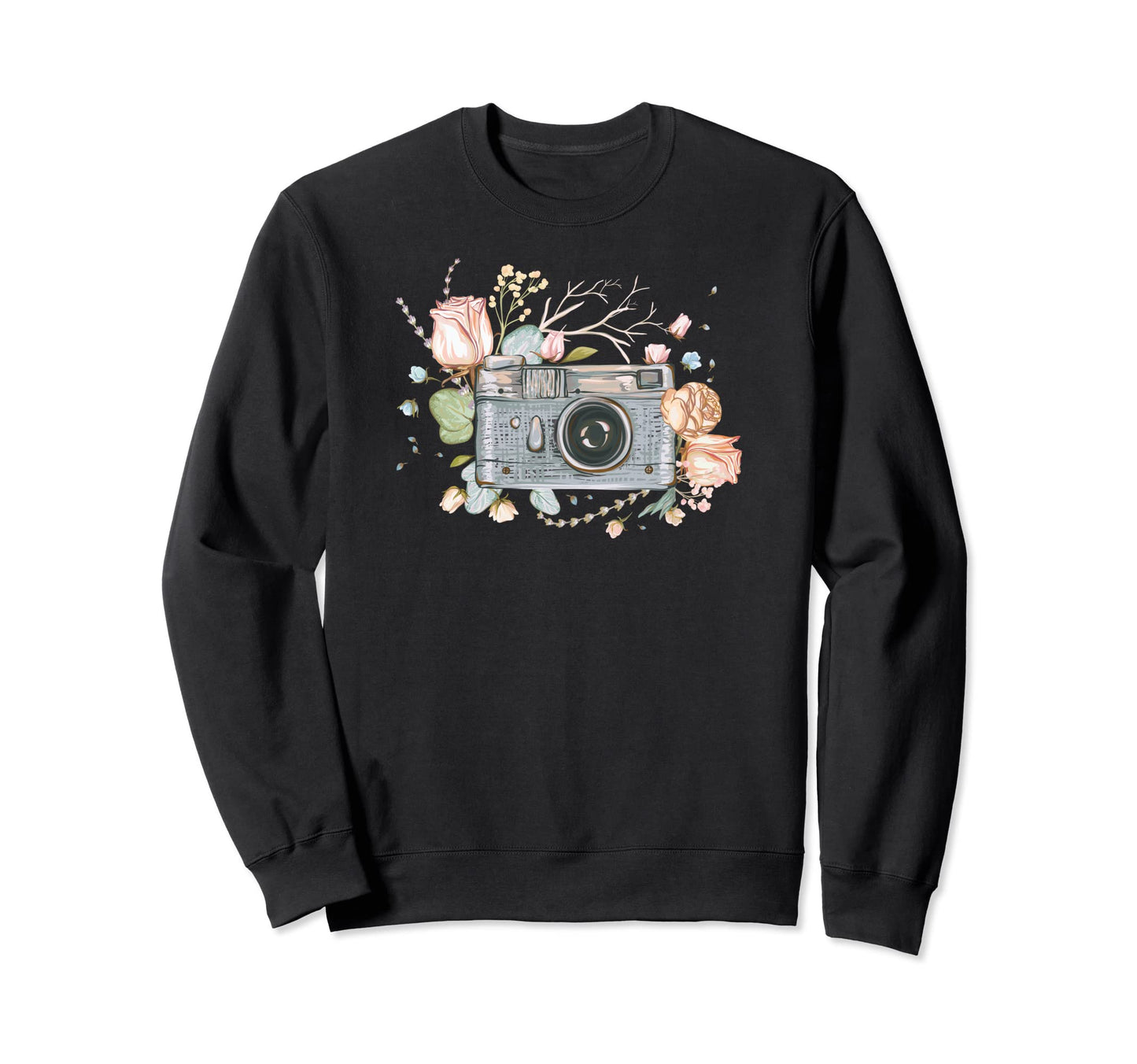 Camera Art Rose Petals Sweatshirt - Novelty Apparel for Adults - T-Shirt, Sweatshirt, Hoodie