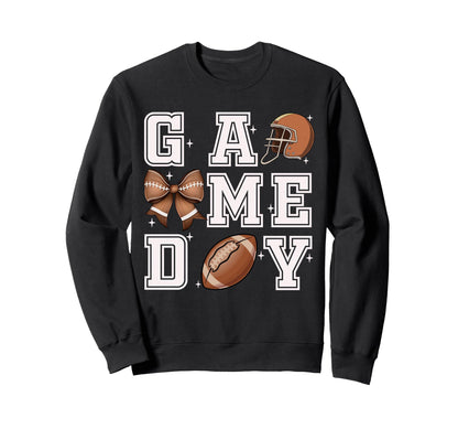 Football Coquette Bow Gameday Sweatshirt - Aesthetic Graphic Men Women - T-Shirt, Sweatshirt, Hoodie