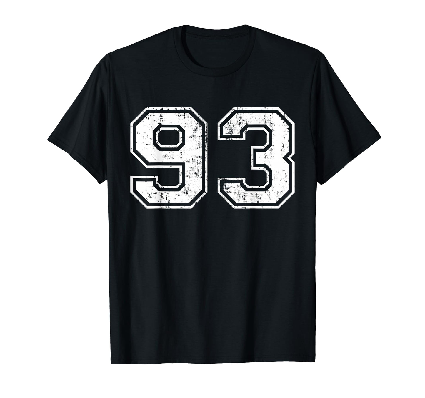 Number 93 Distressed Ninetythree Sport T-Shirt - Unique Graphic for Adults - T-Shirt, Sweatshirt, Hoodie