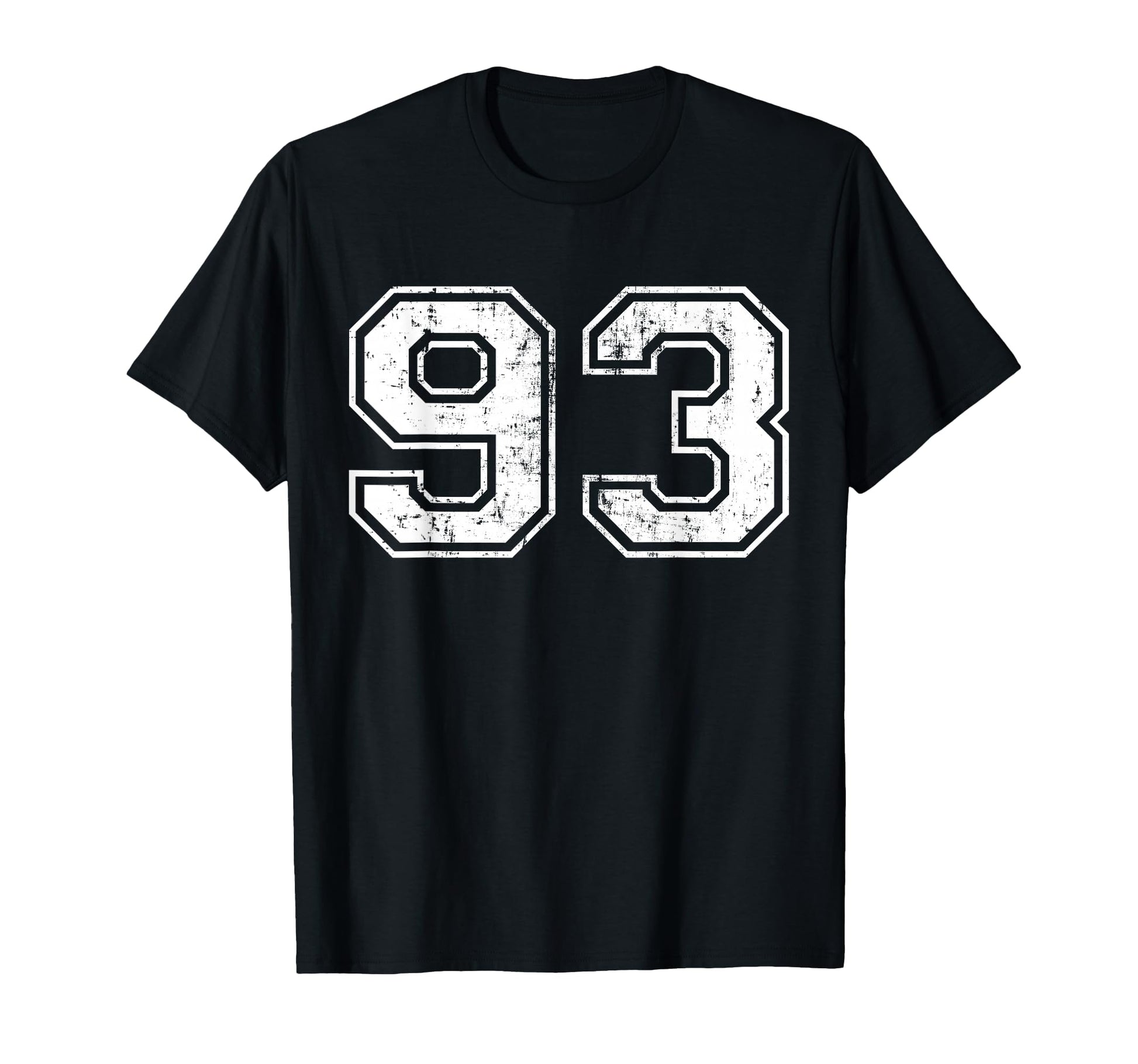 Number 93 Distressed Ninetythree Sport T-Shirt - Unique Graphic for Adults - T-Shirt, Sweatshirt, Hoodie