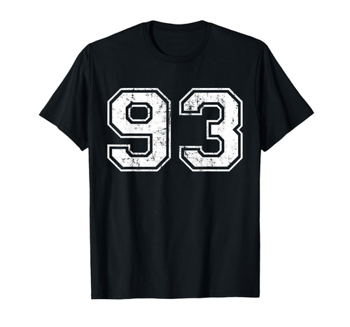Number 93 Distressed Ninetythree Sport T-Shirt - Unique Graphic for Adults - T-Shirt, Sweatshirt, Hoodie