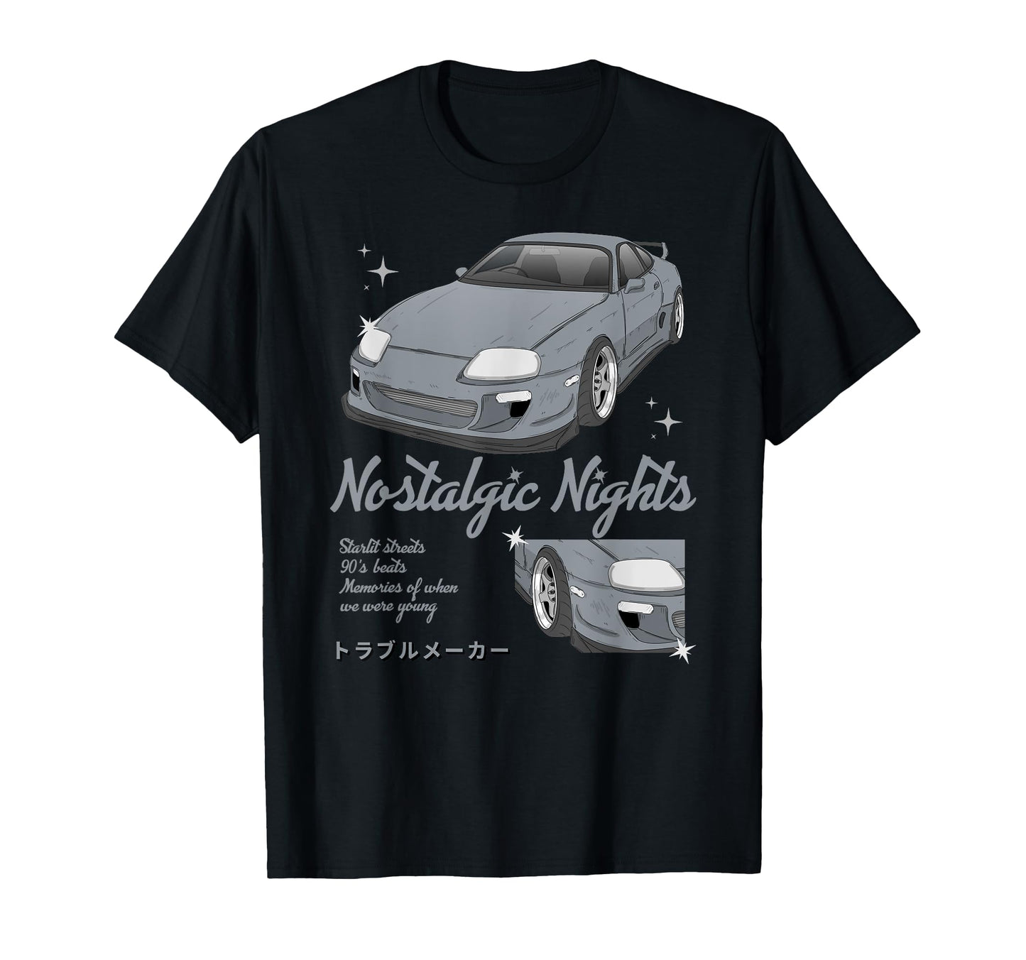 Nostalgic Nights Aesthetic Japanese T-Shirt - Streetwear Style Men Women - T-Shirt, Sweatshirt, Hoodie