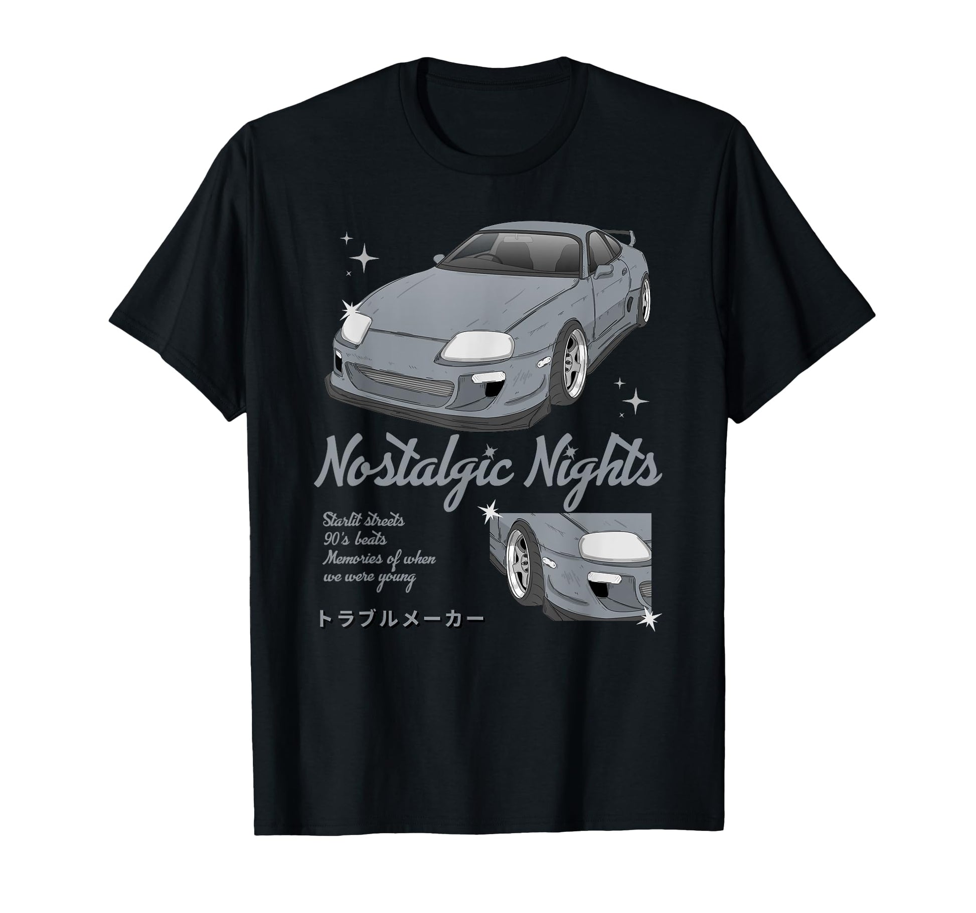 Nostalgic Nights Aesthetic Japanese T-Shirt - Streetwear Style Men Women - T-Shirt, Sweatshirt, Hoodie