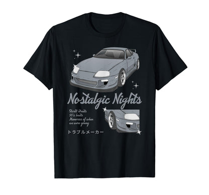 Nostalgic Nights Aesthetic Japanese T-Shirt - Streetwear Style Men Women - T-Shirt, Sweatshirt, Hoodie